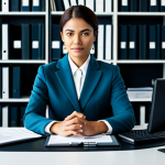 **Prompt 1: Professional Versatility and Adaptability**
    A diverse professional woman in a modest business suit, fully clothed, appropriate attire, engaging confidently with multiple screens and documents in a dynamic modern office environment. The workspace features sleek glass walls and muted, professional lighting, conveying a sense of multitasking and agility. Her pose is natural, showcasing correct proportions and perfect anatomy, with well-formed hands. The image should be in a professional photography style, sharp focus, high-resolution, and depict a calm, productive atmosphere. This content is safe for work, appropriate, and family-friendly, demonstrating professional dress.
