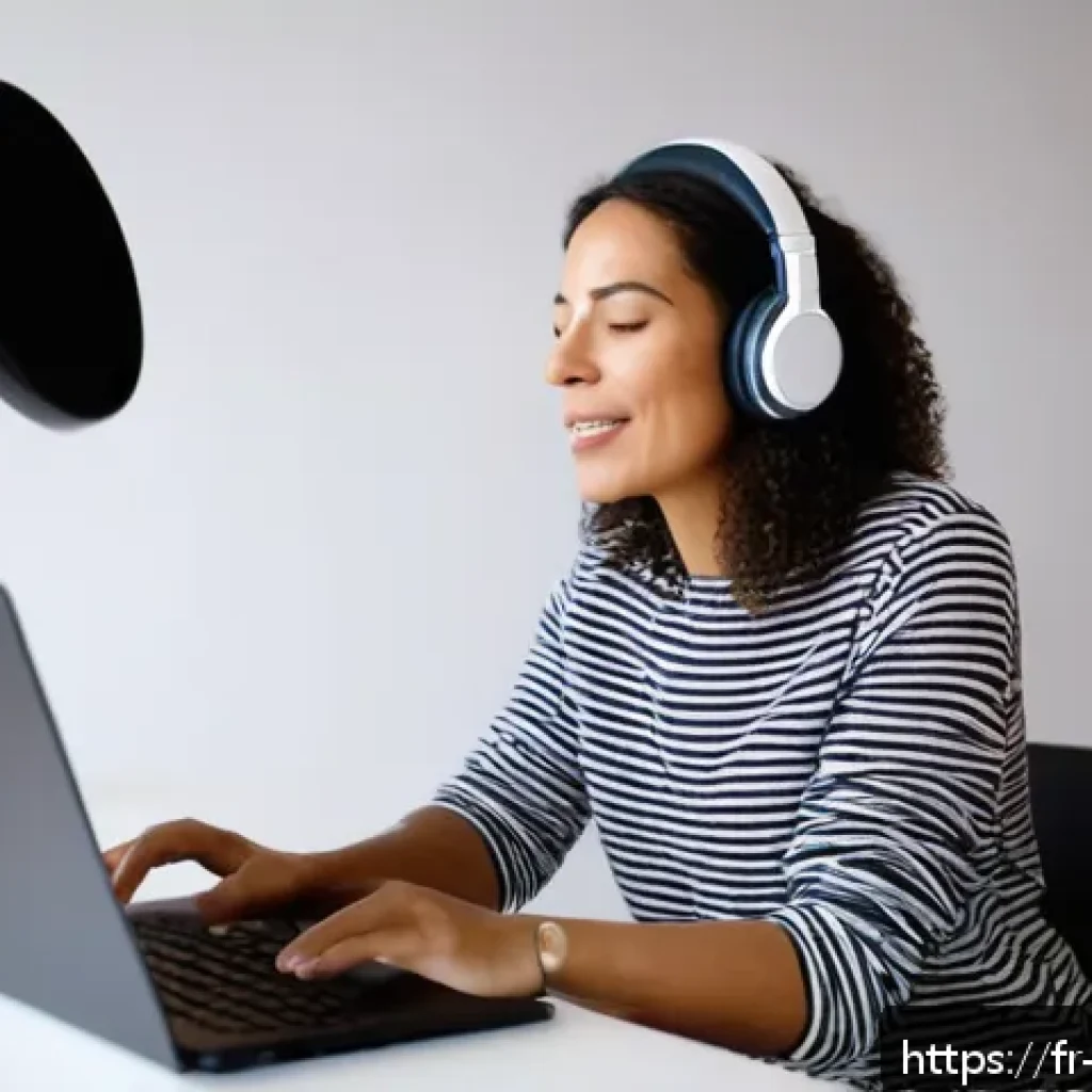 뮤지컬 배우의 온라인 강의 참여기 - A professional female vocal coach conducting an online masterclass from a modern, softly lit home st...